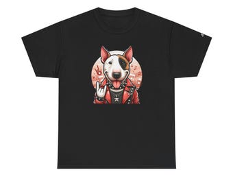 Personalisiertes Rockstar Bullterrier T-Shirt: Personalisiertes Geschenk für Hundeliebhaber