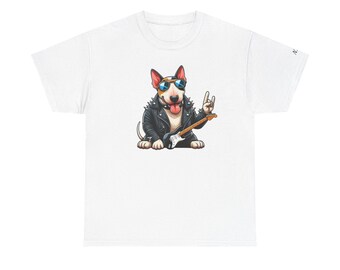 Personalisiertes Bullterrier T-Shirt: Rockstar Heavy Cotton Tee