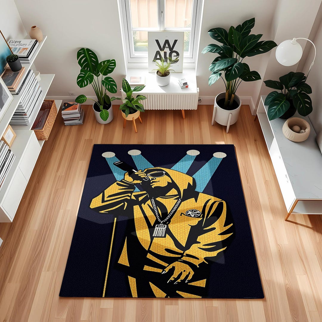 Hip Hop Rug Hip Hop Rapper Velvet Rug: Urban Music Studio Decor - Etsy