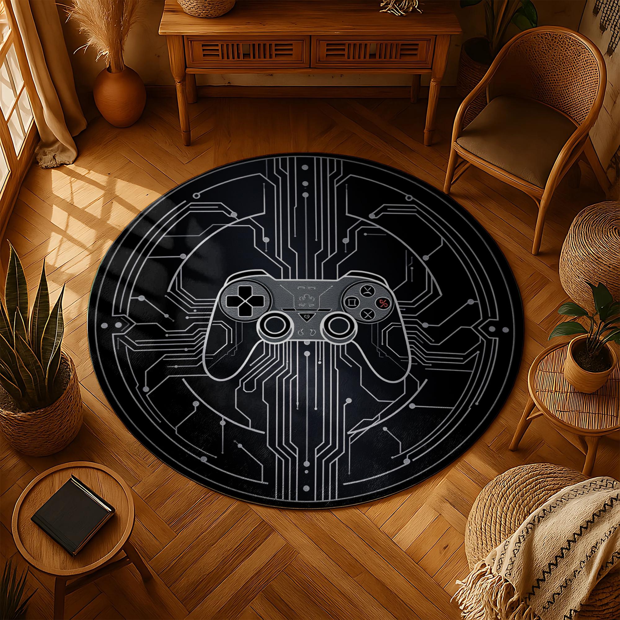 Pcb Rug Gamer Controller Round Rug: Circuit Board Design - Geek Decor - Etsy