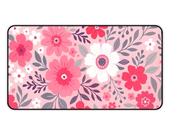 VIrant Blumen Schreibtisch Matte Rosa Blumen Maus Pad Blumen-Liebhaber-Geschenk für sie Wohnheim Dekor Klassenzimmer Geschenk für Mama Schreibtisch