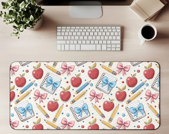 Teacher Desk Mat Mouse Pad Gaming Mat Apple Pencil Notebook Pattern Office Decor Classroom Workspace Aesthetic Back To School Gift