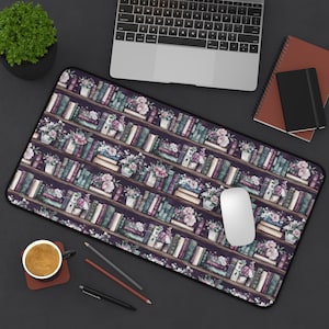 Buchliebhaber Schreibtischmatte Buchliebhaber Maus Pad Bookish Liebhaber Geschenk für Buchliebhaber Hübsche Tastatur Matte Bookish Accessoires Buch Nerd Booktrovert