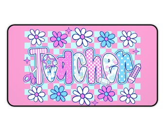 Niedliche Blumen Lehrer Schreibtisch Matte Lehrer Maus Pad Büro Matte Klassenzimmer Dekor Schreibtisch Accessoire Geschenke für Lehrer Klassenzimmer