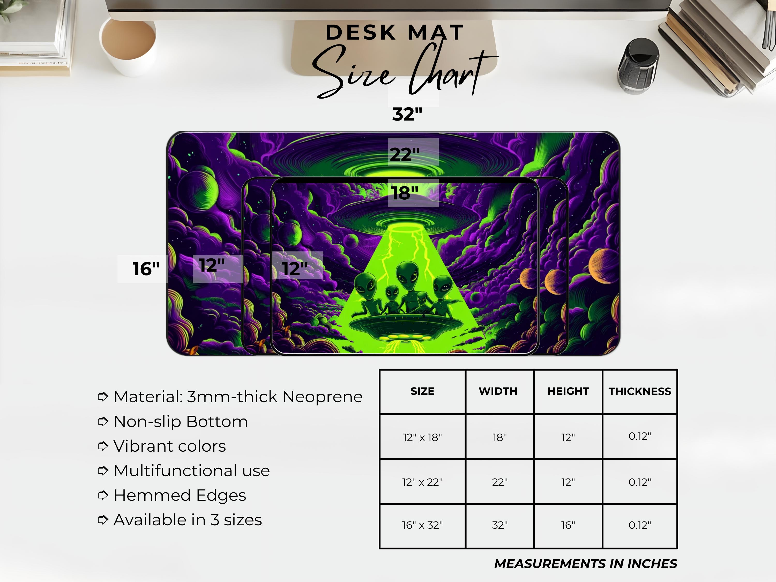 Alien Desk Feature Alien Desk Mat UFO Gaming Mat Sci-fi Lovers Mouse Pad Alien Lover Gift ...