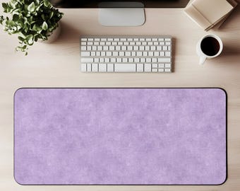 Lavender Watercolor Desk Mat | Solid Purple Soft Pastel Mouse Pad Office Desk Decor