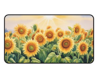 Sunflower Desk Mat Sunflower Gaming Mat Sunflower Mouse Pad Sunflower Lover Gift For Sunflower Gift For Her Dorm Decor Home Office Accessory
