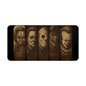 Horror Movie Desk Mat Scary Villain Mouse Pad Large Gaming Mat Spooky Halloween Office Desk Accessory Creepy Gift for Horror Lovers Desktok image 6