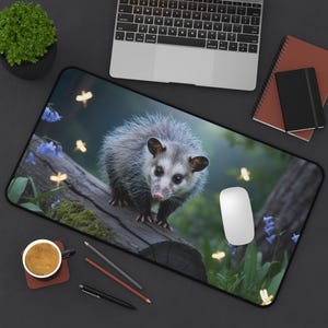 Cute Possum Desk Mat Opossum Possum Mouse Pad Possum Lovers Gift Possum Accessories Possum Animal Lover Gift Keyboard Mat Deskmat  Adorable
