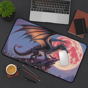 Dragon Gaming Mat Dragon Mouse Pad Dragon Lover Gift For Dragon Lover Tech Accessories Cyber Mouse Pad Cool Keyboard Mat Desk Top Accessory