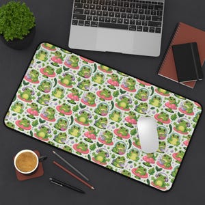 Frog-Themed Desk MatFrog Gaming Mat Frog Mouse Pad Frog Lover Gift For Frog Lover Kawaii Cute Desk Setup Dorm Decor Frog Decor Home Office