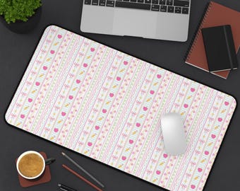 Lehrer Schreibtischmatte Chic Floral Mauspad Lehrer Geschenk für Lehrer Gaming Matte Spaß Bunt Schüler schicke Schreibtischmatte kokette hübsche Tastatur Matte