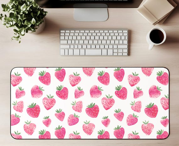 Strawberry Desk Mat Strawberries Mouse Pad Gaming Mat Cute Fruit