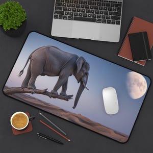 Elephant Desk Mat Elephant Gaming Mat Elephant Mouse Pad Elephant Lover Gift For Elephant Lover Gift Idea Tech Accessory Cool Keyboard Mat