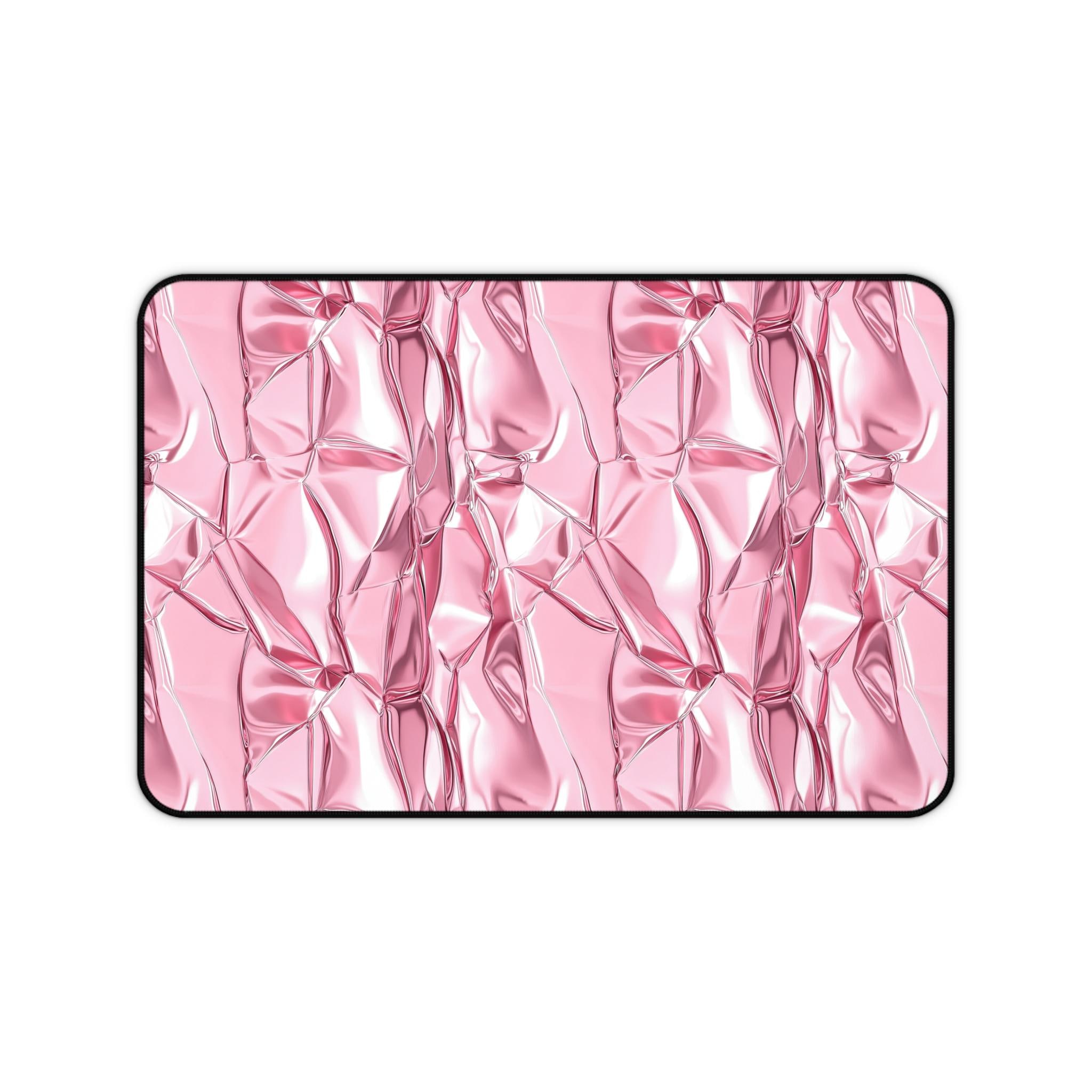 Pink Desk Mat Pink Metallic Gaming Mat Large Mouse Pad for Her Office ...