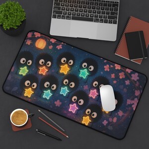 Soot Sprites Desk Mat Susuwatari Gaming Mat Japan Decor Gift For Japanese Anime Lover Spirited Away Ghibli Mousepad Miyazaki Fan Art