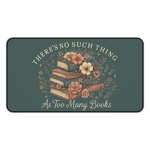 Alfombrilla de escritorio para amantes de los libros, alfombrilla para juegos, alfombrilla de ratón Booktok, regalo para amantes de los libros, bonito escritorio, decoración estética de libros, accesorio de oficina para PC