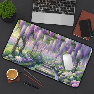 Wisteria Desk Mat Wisteria Mouse Pad Wisteria Tree Wisteria Lover Gift for Her Flower Wisteria Flower Wisteria Grow Aesthetic Desk Decor