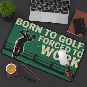 Golf Themed Desk Mat Golf Gaming Mat Golf Mouse Pad Golf Lover Gift For Golf Lover Desk Top Accessory Cool Tech Accessory Golf Keyboard Mat