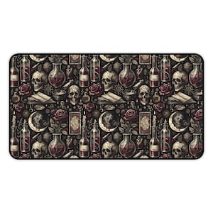 Gothic Themed Schreibtischmatte Gothic Dekor Spielmatte Elegante Gothik Mauspad Gothic ästhetik Schreibtischdekor Geschenk für ihr Home Office Schreibtisch Laptop