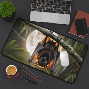 Bat Desk Mat Gothic Bat Gaming Mat Office Decor Large Mouse Pad Cute Bat Gift Halloween Bat Decor Keyboard Vampire Aesthetic Gift For Him