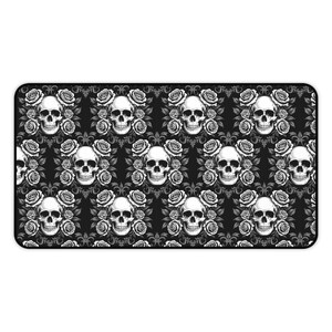 Gothic Skull Desk Mat Rose Skull Gaming Mat Skull Mouse Pad For Her Home Office Decor Cute Desk Accessory Gothic Lover Gift For Skull Lover
