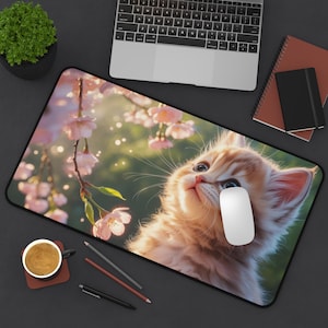Süße Schreibtischmatte für Katzenliebhaber, Katzenliebhaber, Katzenliebhaber, Geschenk für Sie, Hübsche Schreibtischmatte, Schreibtischmatte, Schreibtischmatte