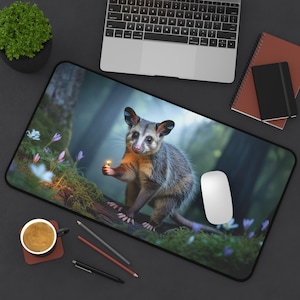 Cute Possum Desk Mat Opossum Possum Mouse Pad XL Gift Possum Accessories Possum Animal Desk Top Accessory Possum Lovers Keyboard Mat Deskmat