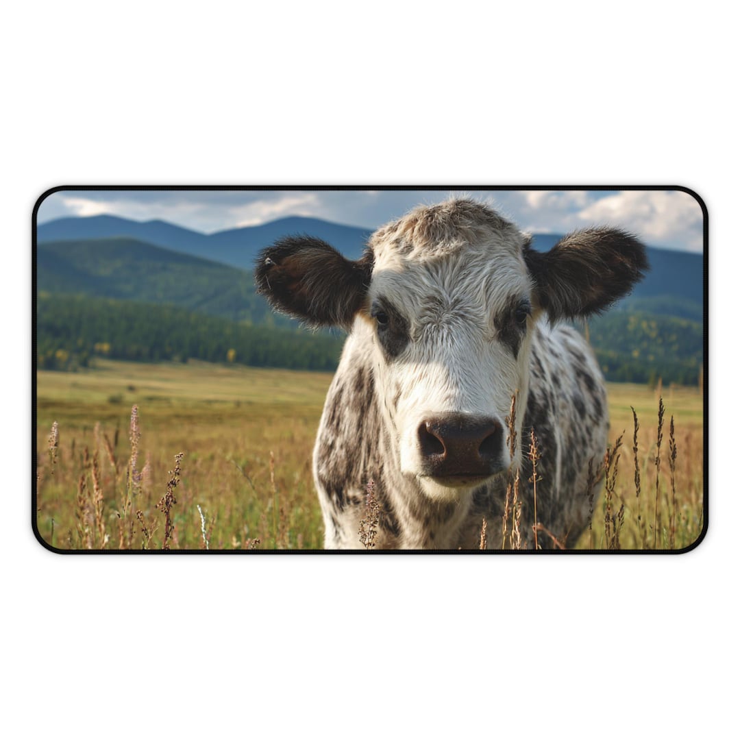 Cow Gaming Mat Cow Desk Mat Cow Mouse Pad Cow Lover Cow Print Cow Gifts ...