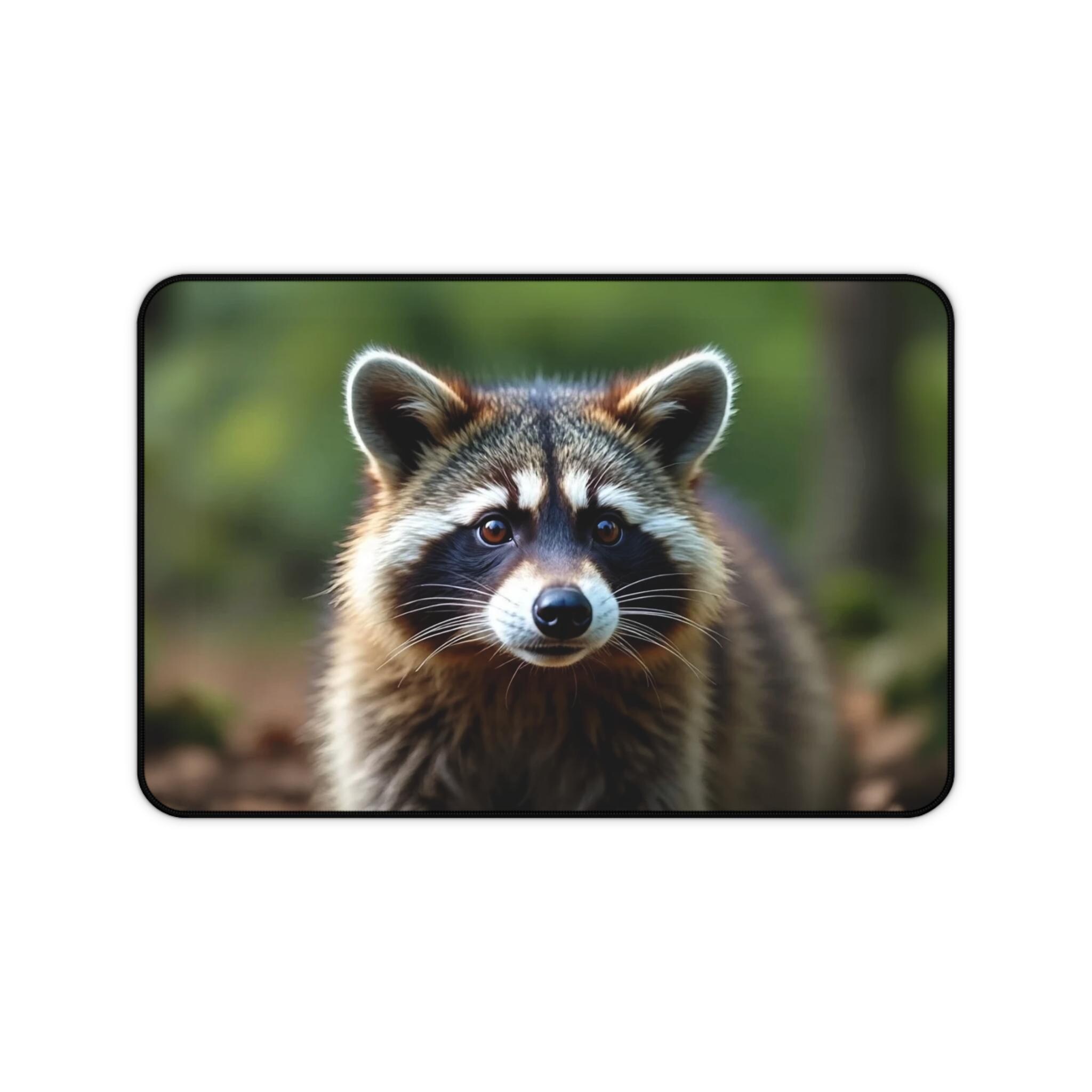 Raccoon Desk Mat Raccoon Gaming Mat Raccoon Mouse Pad Raccoon Lover ...