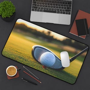 Golf Desk Mat Golf Gaming Mat Golf Mouse Pad Golf Lover Gift For Golfer Father&#39;s Day Present Christmas  Gift For Husband Office Desk Decor