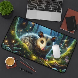 Cute Possum Desk Mat Opossum Possum Mouse Pad XL Desk Top Accessory Gift For Possum Lover Cute Deskmat Deskpad Aesthetic Desk Decor Office