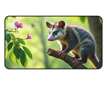 Opposums Possum Desk Mat Possum Gaming Mat Possum Mouse Pad Possum Lover Gift For Her Office Possum Animal Decor Possum Delight Desk Setup