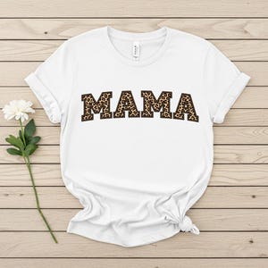 Leopard Mama Shirt, Mothers Day Gift, Mom Shirt, Retro Mama Shirt, Gift For Mom, Mama Shirt, Leopard Mama T-Shirt
