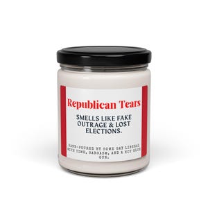 Duftende Sojakerze - Republikanische Tränen, lustiges Geschenk für Politker, Party Dekor, Gag Geschenk, Wahltag, Raumduft