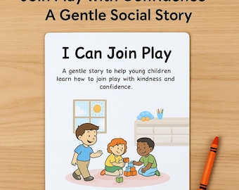 I Can Join Play Social Story, Autism Social Skills Story, Join In Play Printable, Digital Download PDF