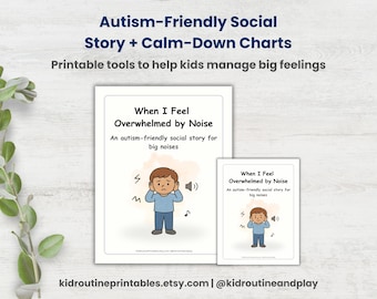 Autism Social Story for Loud Sounds, Noise Sensitivity Story Printable, Sensory Support, Digital Download