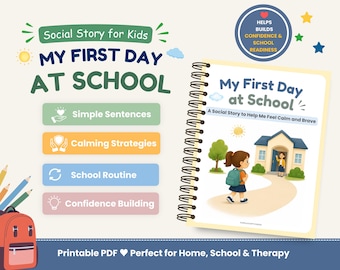 First Day of School Social Story PDF, Autism Printable, Digital Download
