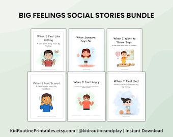 Big Feelings Social Stories Bundle | Digital Download | Autism Calm Down Tools