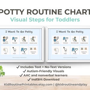 Potty Training Chart for Boys – Visual Toilet Routine – Autism-Friendly &  AAC Printable – Instant Digital Download