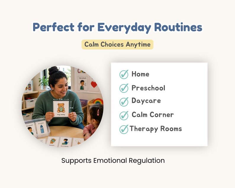 Calm Down Choice Cards, Autism Support Printable, Toddler Calm Corner PDF image 6