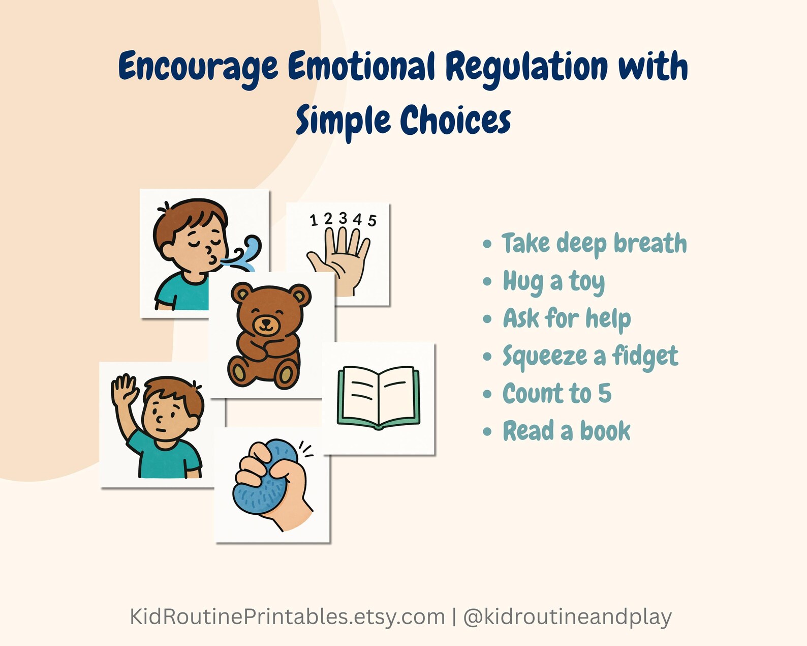 Calm Down Charts for Toddlers, Autism Calm Corner Visuals, Emotion ...