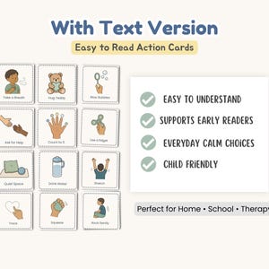 Calm Down Choice Cards, Autism Support Printable, Toddler Calm Corner PDF image 3