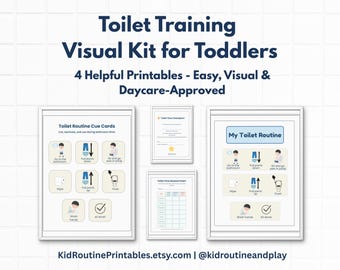 Toilet Training Visual Kit for Toddlers, Potty Routine Chart, Reward System Printable PDF, Digital Download