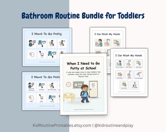 Junge, Töpfchen-Trainings-Bundle, Potty Story, Visuelle Tabelle & PDF zum Händewaschen