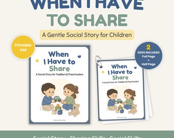 Sharing Social Story for Toddlers & Preschoolers, Printable PDF