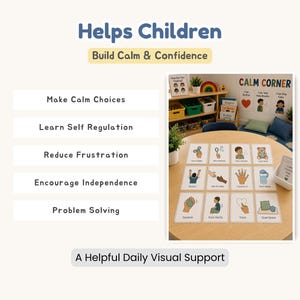 Calm Down Choice Cards, Autism Support Printable, Toddler Calm Corner PDF image 7
