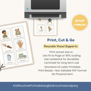 Calm Down Choice Cards, Autism Support Printable, Toddler Calm Corner PDF image 8