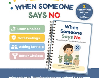 When Someone Says No Social Story, Printable for Toddlers & Preschoolers
