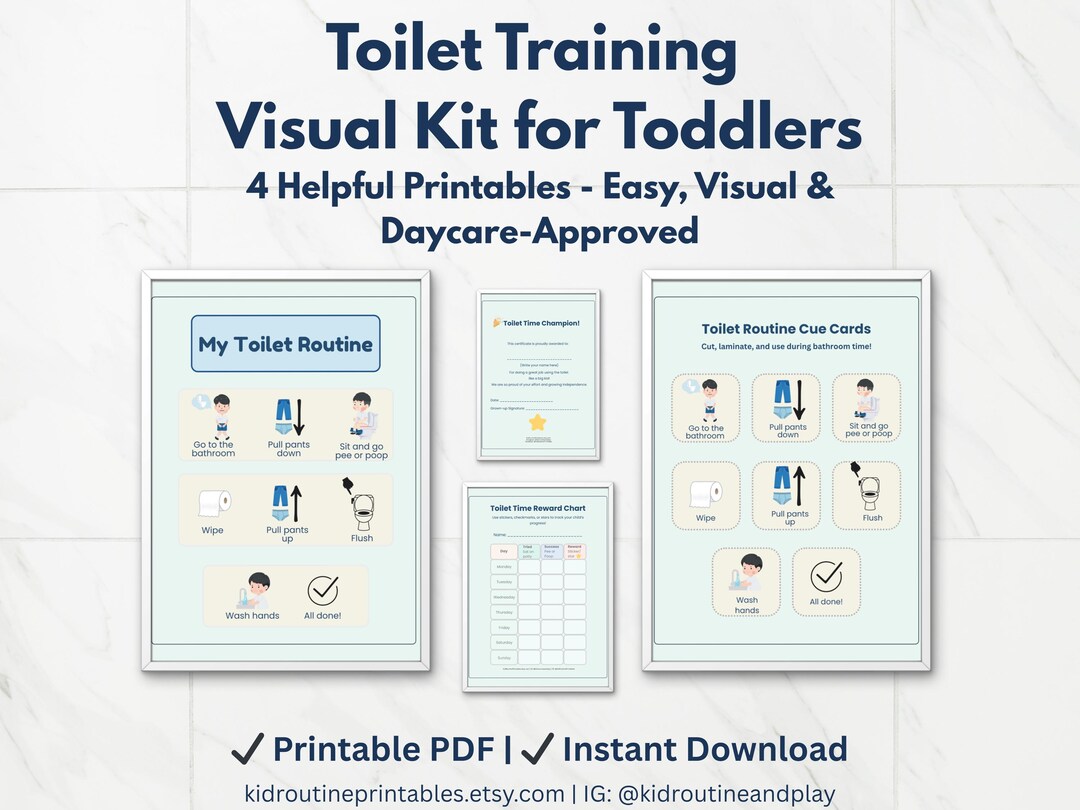 Autism-friendly Potty Training Chart | Visual Toilet Routine Schedule ...
